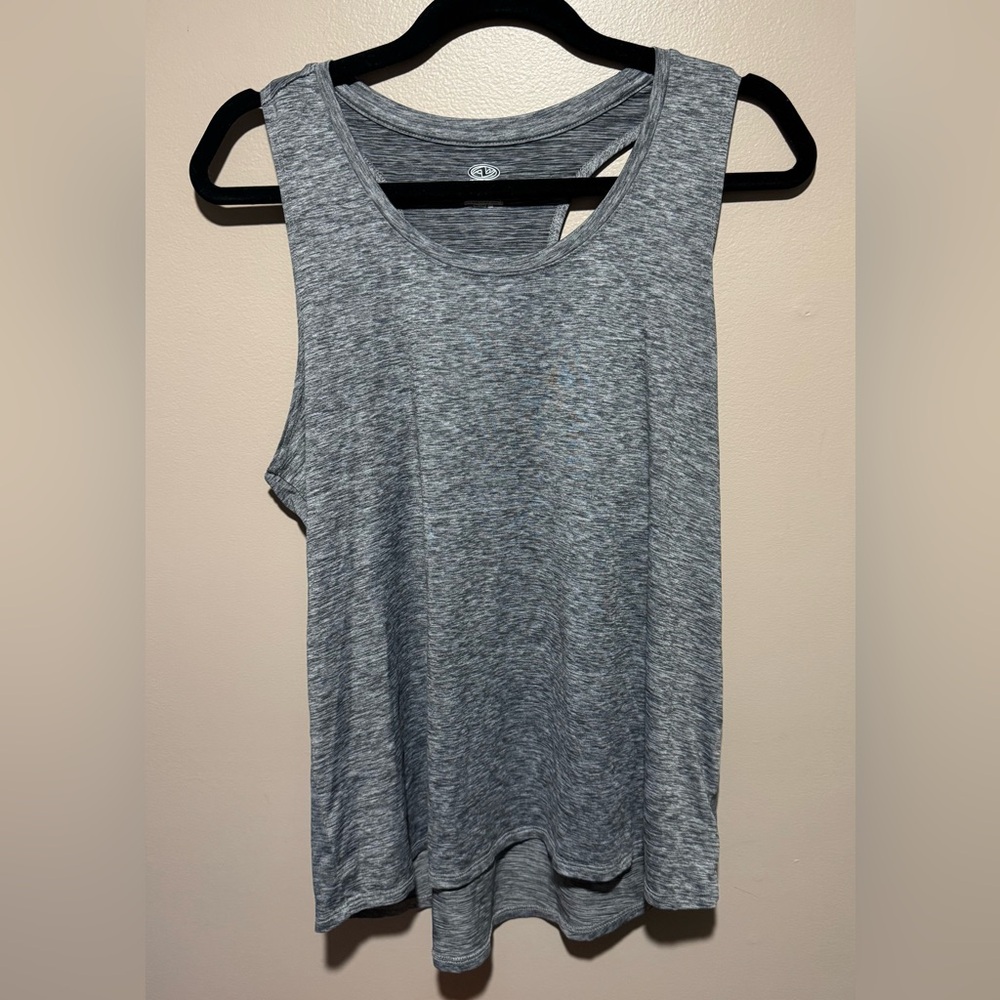 Athletic Works Gray Racerback Sleeveless Women's Tank Top Large